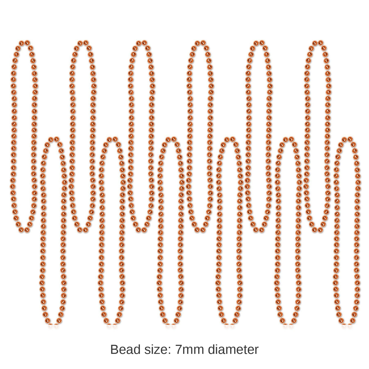 720 Pack Bulk Party Bead Necklaces orange
