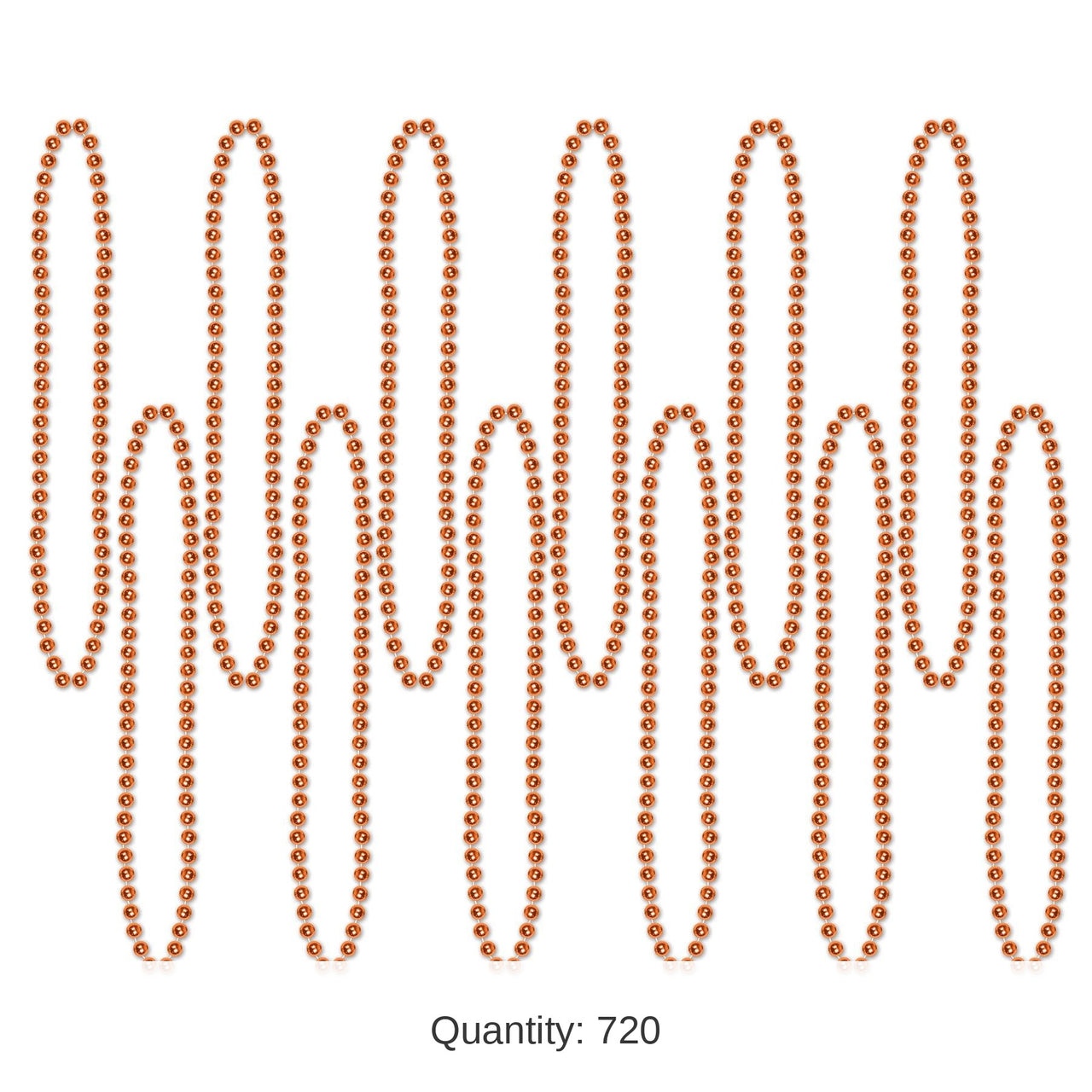 720 Pack Bulk Party Bead Necklaces orange