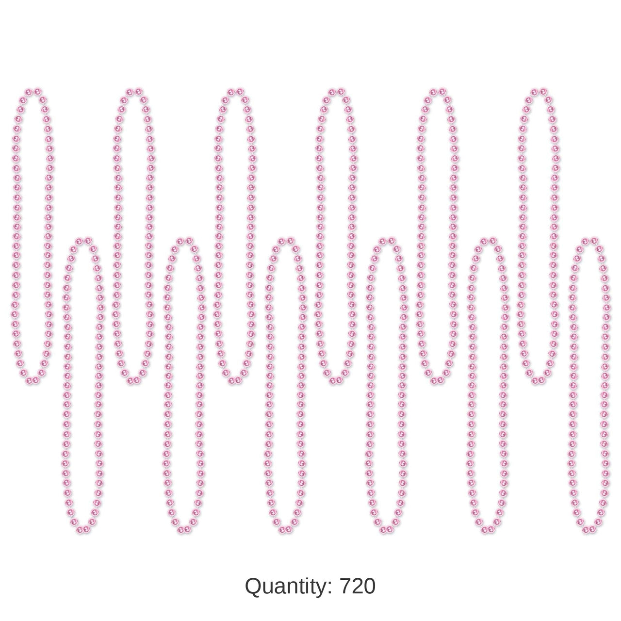 720 Pack Bulk Party Bead Necklaces pink