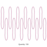 720 Pack Bulk Party Bead Necklaces pink