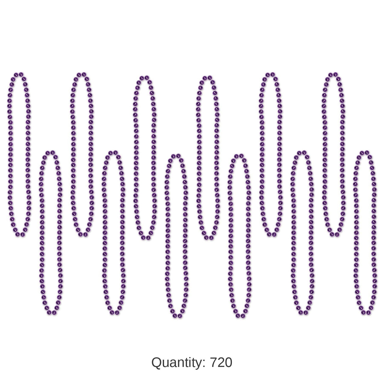720 Pack Bulk Party Bead Necklaces purple