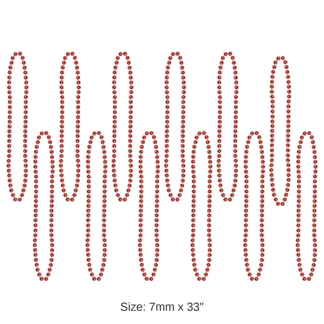 720 Pack Bulk Party Bead Necklaces red