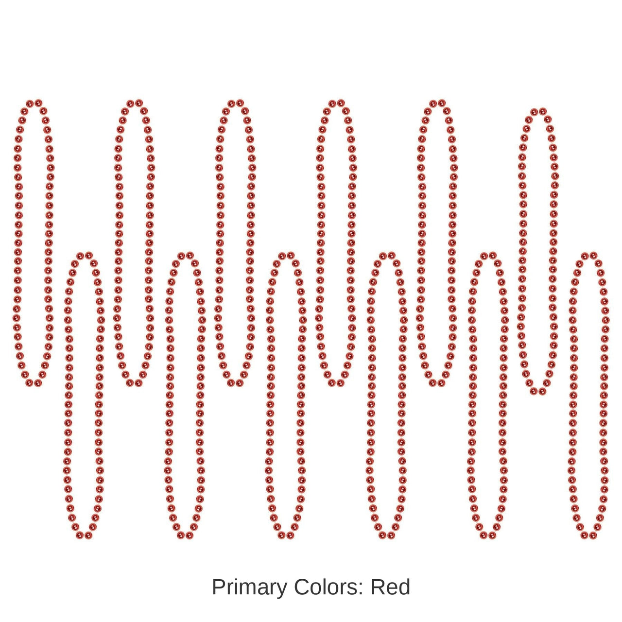 720 Pack Bulk Party Bead Necklaces red