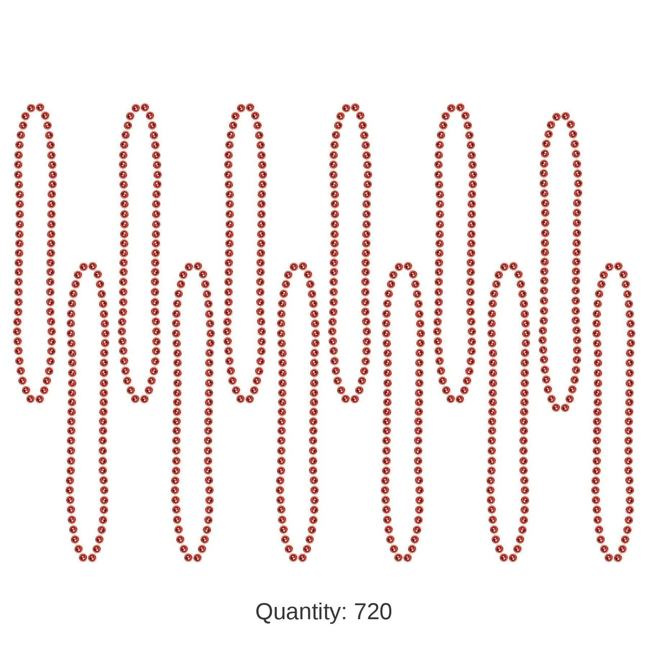 720 Pack Bulk Party Bead Necklaces red
