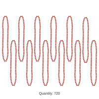 720 Pack Bulk Party Bead Necklaces red