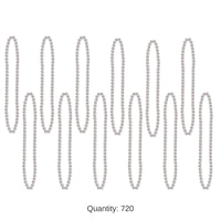 720 Pack Bulk Party Bead Necklaces silver