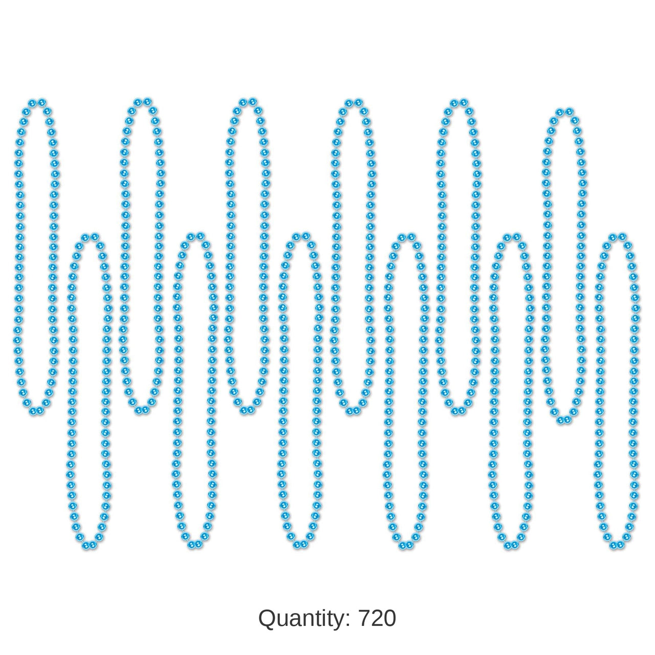 720 Pack Bulk Party Bead Necklaces turquoise
