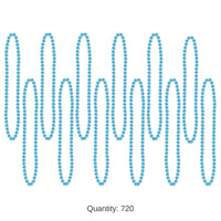 720 Pack Bulk Party Bead Necklaces turquoise