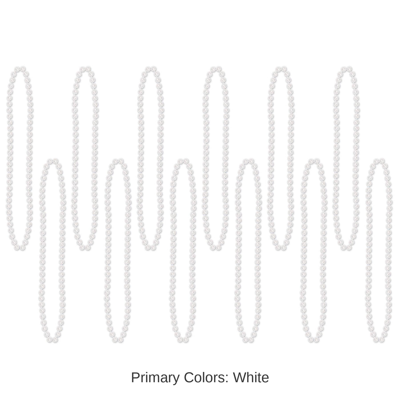 720 Pack Bulk Party Bead Necklaces white