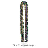 144 Pack Bulk Mardi Gras Swirl Bead Necklaces