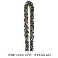 144 Pack Bulk Mardi Gras Swirl Bead Necklaces