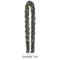 144 Pack Bulk Mardi Gras Swirl Bead Necklaces
