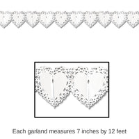 12 Pack Beistle Lace Heart Garland