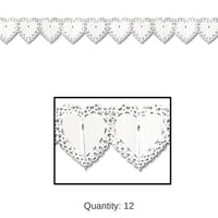 12 Pack Beistle Lace Heart Garland