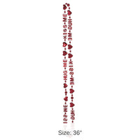 12 Pack Bulk Valentine's Day Hug Me - Kiss Me Bead Necklaces