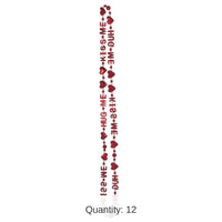 12 Pack Bulk Valentine's Day Hug Me - Kiss Me Bead Necklaces