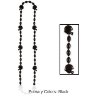 12 Pack Bulk Football Party Bead Necklaces - Black