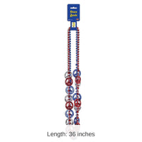 36 Pack Bulk Patriotic Peace Sign Bead Necklaces