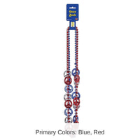 36 Pack Bulk Patriotic Peace Sign Bead Necklaces