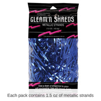 12 Pack Bulk Gleam 'N Shreds Party Metallic Strands blue (1.5 Oz per Pack)