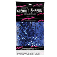 12 Pack Bulk Gleam 'N Shreds Party Metallic Strands blue (1.5 Oz per Pack)