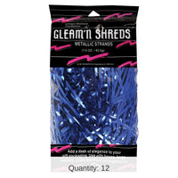 12 Pack Bulk Gleam 'N Shreds Party Metallic Strands blue (1.5 Oz per Pack)