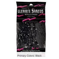 12 Pack Bulk Party Gleam 'N Shreds Metallic Strands black (1.5 Oz per Pack)