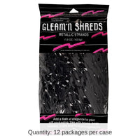 12 Pack Bulk Party Gleam 'N Shreds Metallic Strands black (1.5 Oz per Pack)