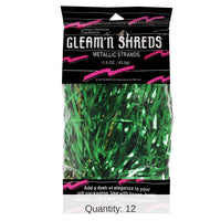 12 Pack Bulk Party Gleam 'N Shreds Metallic Strands green (1.5 Oz per Pack)