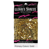 12 Pack Bulk Party Gleam 'N Shreds Metallic Strands gold (1.5 Oz per Pack)