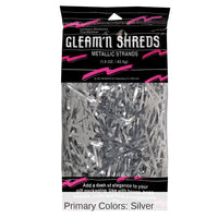 12 Pack Bulk Party Gleam 'N Shreds Metallic Strands silver (1.5 Oz per Pack)