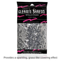 12 Pack Bulk Party Gleam 'N Shreds Metallic Strands silver (1.5 Oz per Pack)
