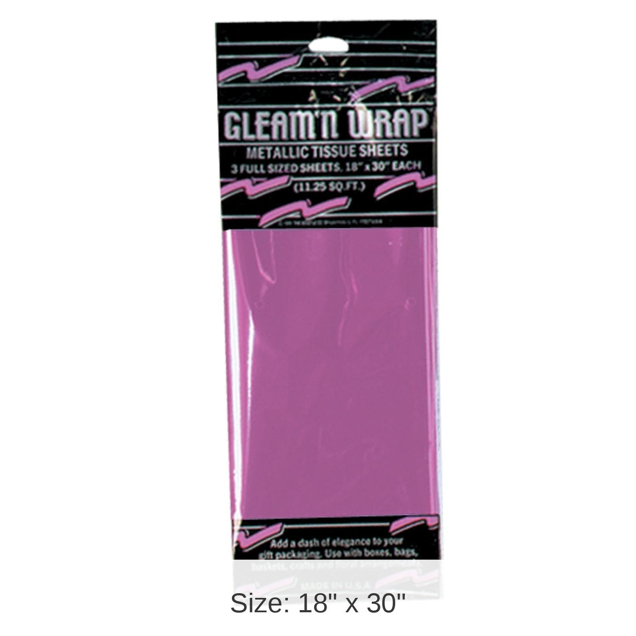 36 Pack Bulk Party Gleam 'N Wrap Metallic Sheets cerise