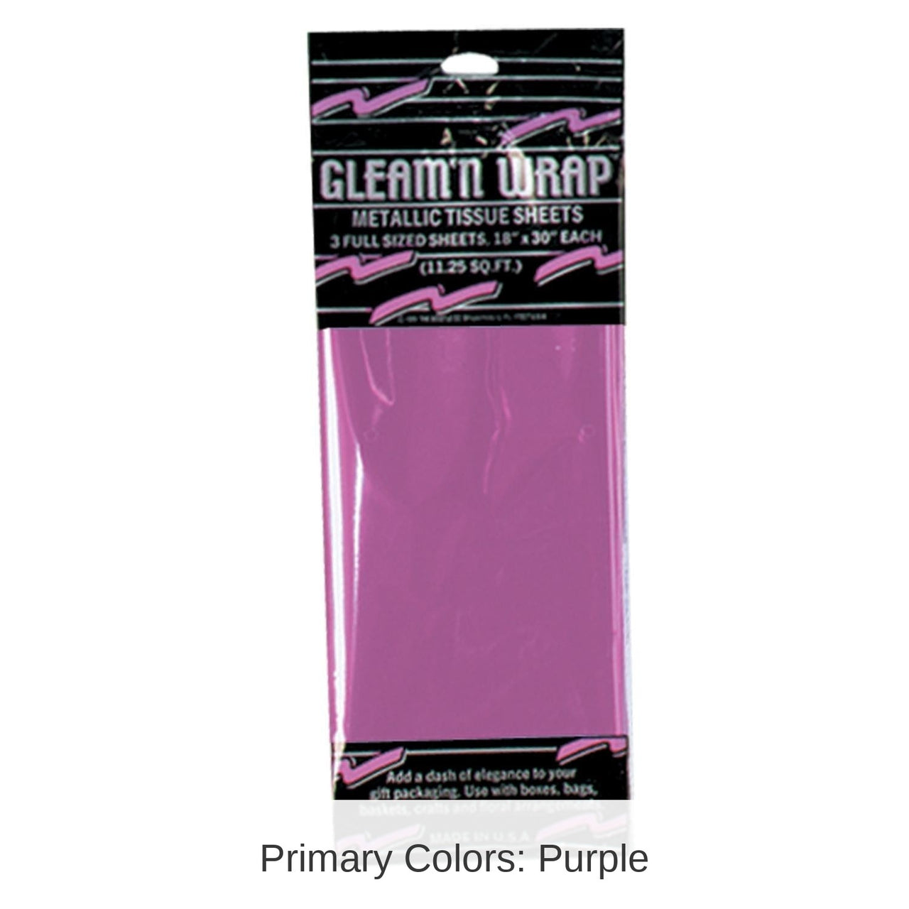 36 Pack Bulk Party Gleam 'N Wrap Metallic Sheets cerise
