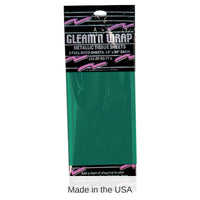 36 Pack Bulk Party Gleam 'N Wrap Metallic Sheets green