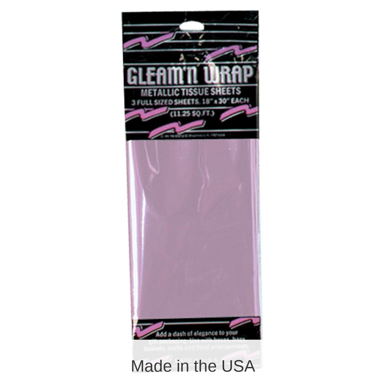 36 Pack Bulk Party Gleam 'N Wrap Metallic Sheets pink