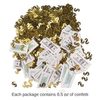 12 Pack Bulk Big Bucks Print-Fetti Party Decoration (0.5 Oz/Pkg)