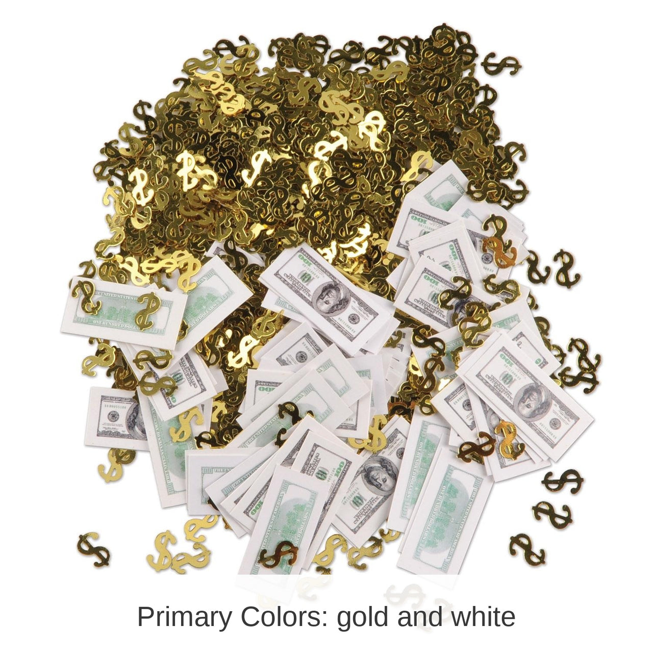 12 Pack Bulk Big Bucks Print-Fetti Party Decoration (0.5 Oz/Pkg)