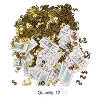 12 Pack Bulk Big Bucks Print-Fetti Party Decoration (0.5 Oz/Pkg)