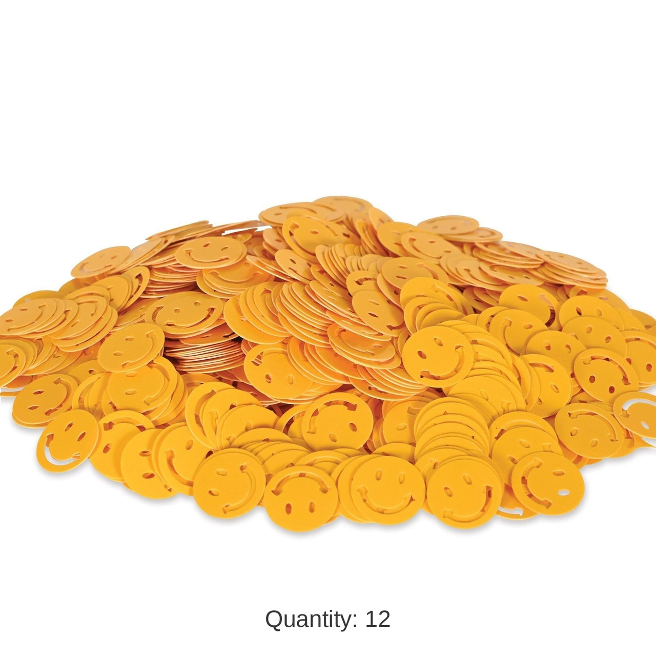 12 Pack Bulk Confetti Smile Faces yellow (1 Oz per Pack)