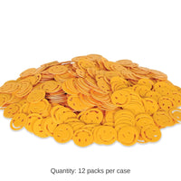 12 Pack Bulk Confetti Smile Faces yellow (1 Oz per Pack)