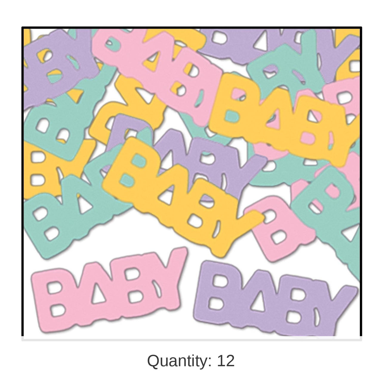 12 Pack Bulk Baby Confetti (0.5 Oz/Pkg)