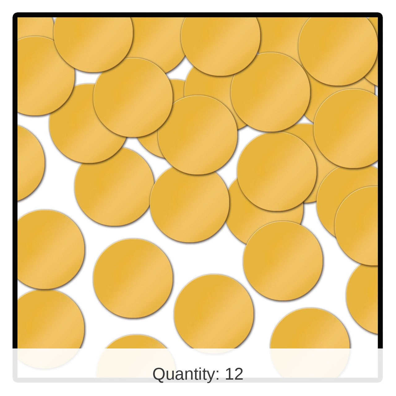 12 Pack Bulk Party Confetti Dots gold (1 Oz per Pack)