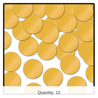 12 Pack Bulk Party Confetti Dots gold (1 Oz per Pack)