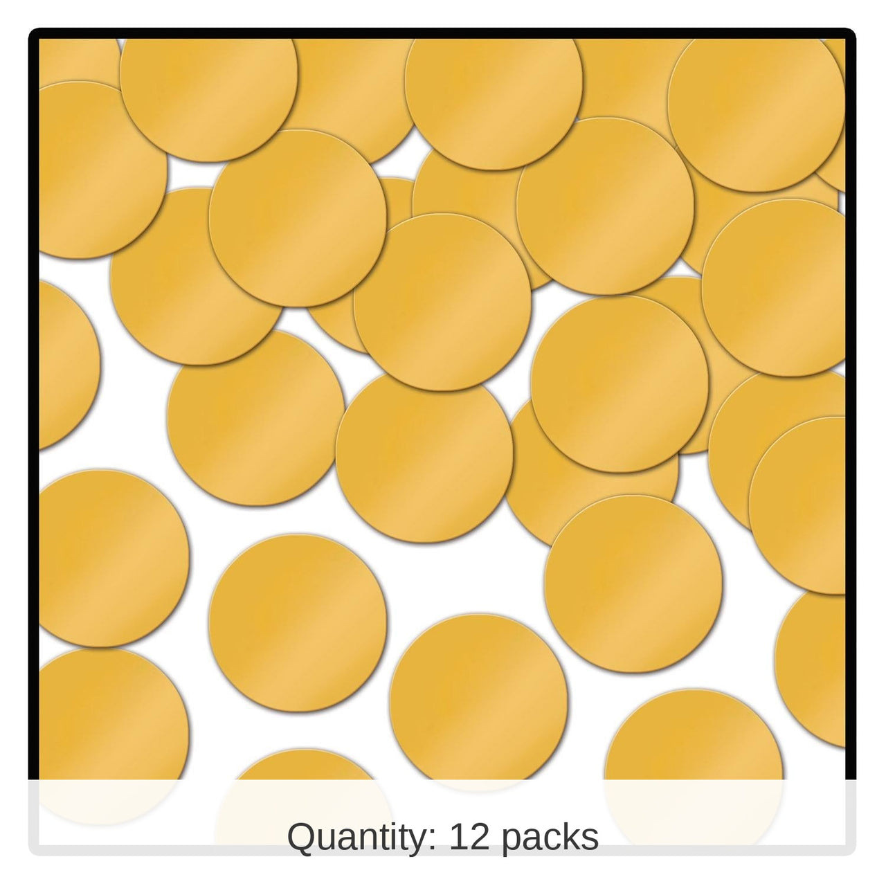 12 Pack Bulk Party Confetti Dots gold (1 Oz per Pack)