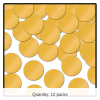 12 Pack Bulk Party Confetti Dots gold (1 Oz per Pack)