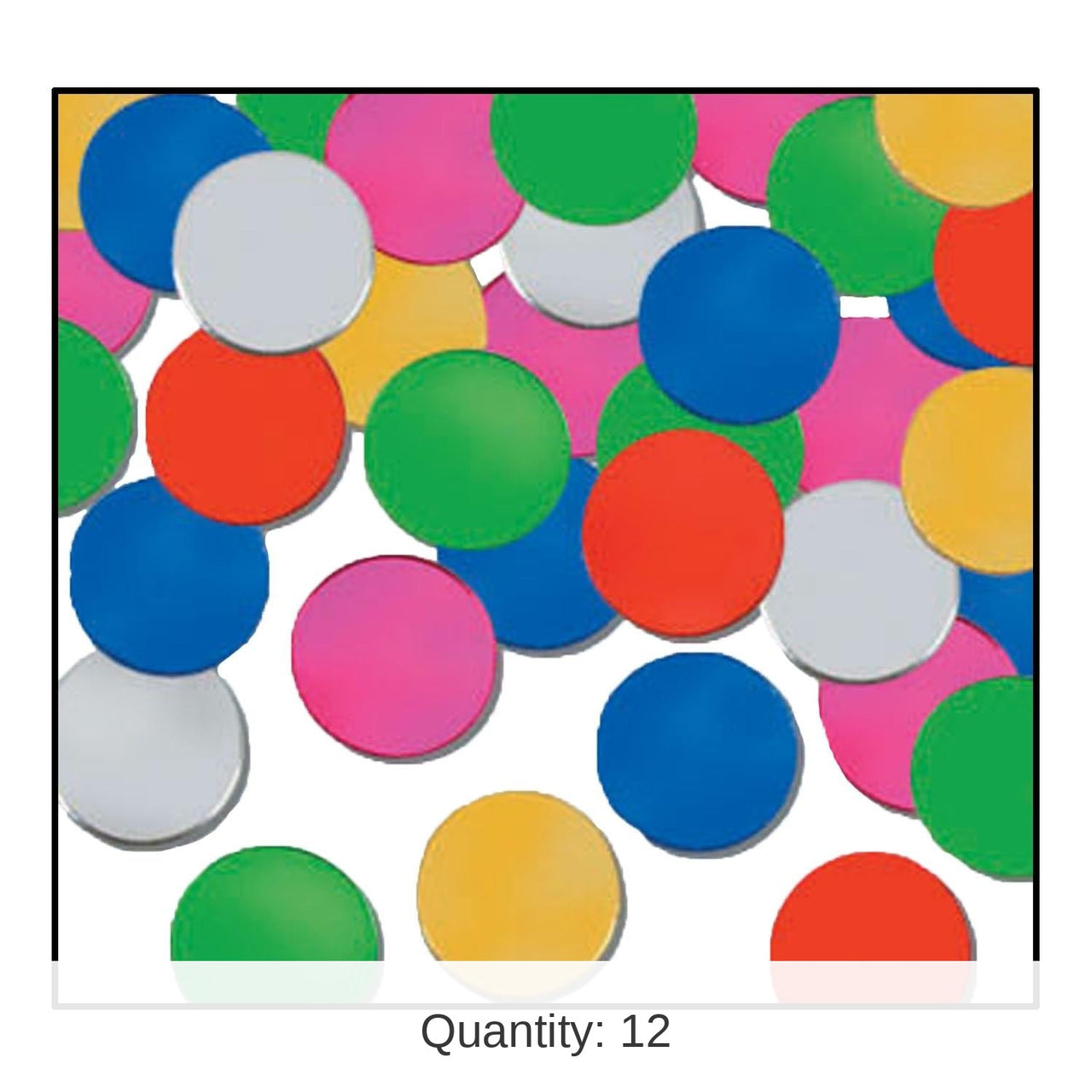 12 Pack Bulk Party Confetti Dots multi-color (1 Oz per Pack)