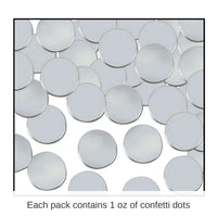 12 Pack Bulk Party Confetti Dots silver (1 Oz per Pack)