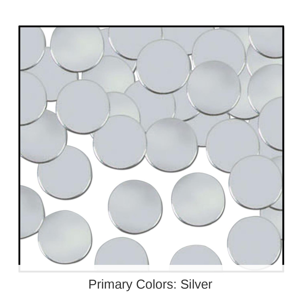 12 Pack Bulk Party Confetti Dots silver (1 Oz per Pack)
