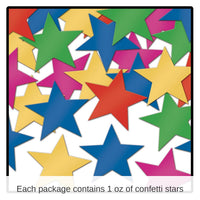 12 Pack Bulk Party Confetti Stars multi-color (1 Oz per Pack)